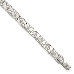 New Sterling Silver 7mm Nugget Bracelet